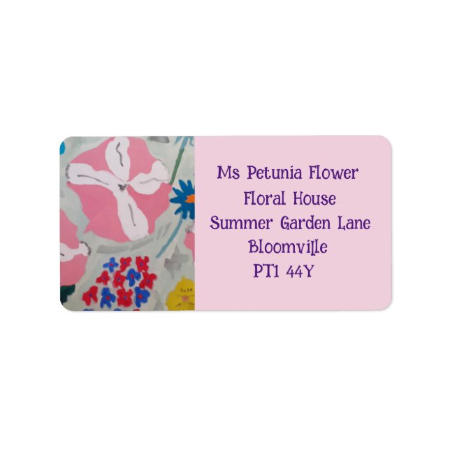 Petunias & Fleurs d'été Retourner les étiquettes d (Devant)