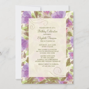 Petunias Floral Einladung