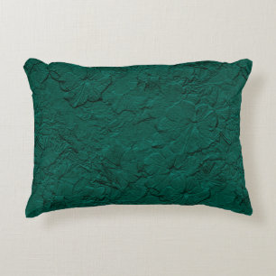 Pétunias sculpté, Coussin d'accent vert Jade