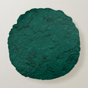 Petunias-Skulpturen, Jade Green Round Throw Kissen