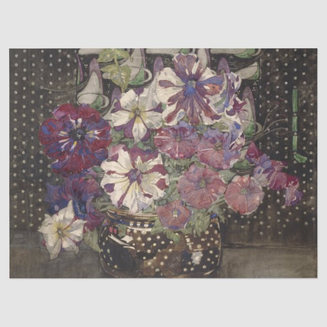 Petunias von Charles Mackintosh Seidenpapier (Vorderseite)