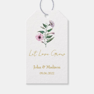 Petunie Lass Liebe wachsen Hochzeitssamen Geschenkanhänger