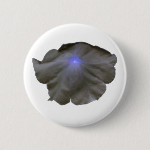 Petunie Schwarz und Blau Knopf Button