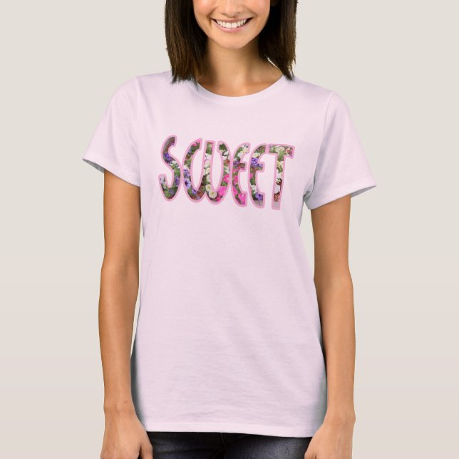 Petunie-"süßer" grundlegender T - Shirt (Vorderseite)