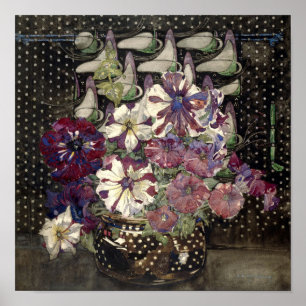 Petunien von Charles Rennie Mackintosh Poster