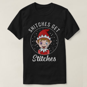 Petzen bekommen Stiche lustige Elf-Kunst T-Shirt