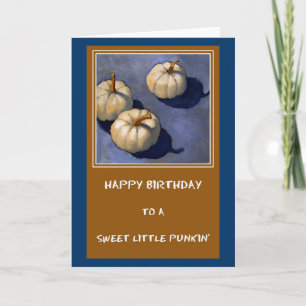 PEU DE CARTE D'ANNIVERSAIRE DE CITROUILLE