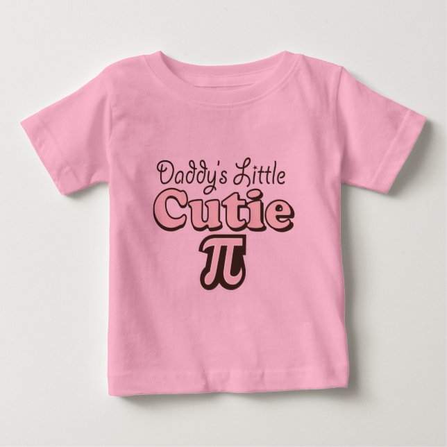Peu de T-shirt de bébé de Cutie pi du papa (Devant)