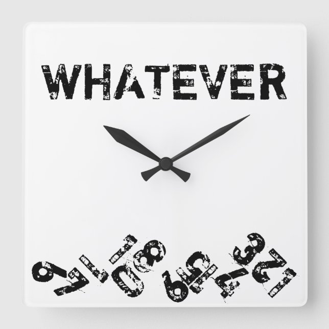 Peu importe le nombre en baisse Horloge murale (Recto)