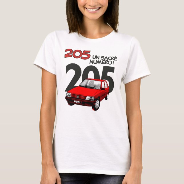 PEUGEOT 205 RED342 T-Shirt (Vorderseite)