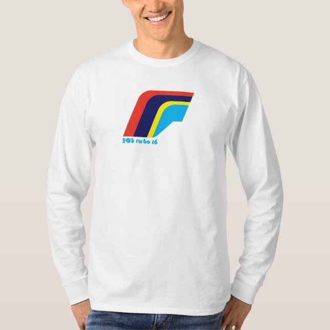 Peugeot 205 Turbo Kundgebung Autosymbol T-Shirt (Vorderseite)