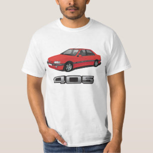Peugeot 405 SRi + Model-Abzeichen, rot, DIY T-Shirt