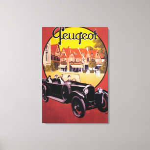 Peugeot-Automobil-förderndes Plakat Leinwanddruck