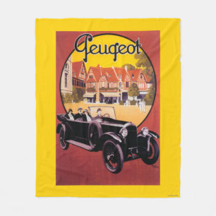 Peugeot-Automobil-Werbeplakat Fleecedecke