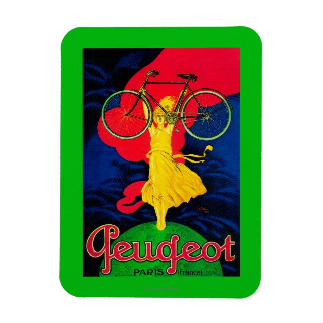 Peugeot Bicycle Vintag PosterEurope Magnet (Vertikal)