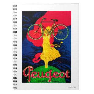 Peugeot-Fahrrad Vintages PosterEurope Notizblock