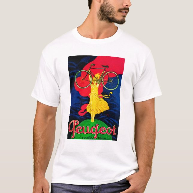Peugeot-Fahrrad Vintages PosterEurope T-Shirt (Vorderseite)