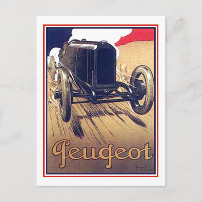 Peugeot Postkarte (Vorderseite)