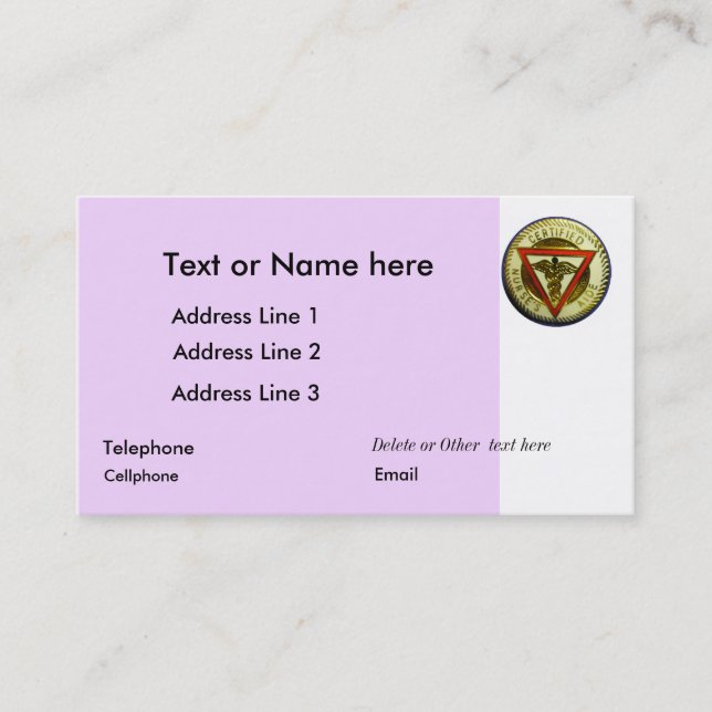 PEUT le modèle de carte de visite (Devant)