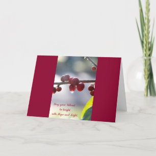 Peut votre avènement être carte de voeux lumineuse