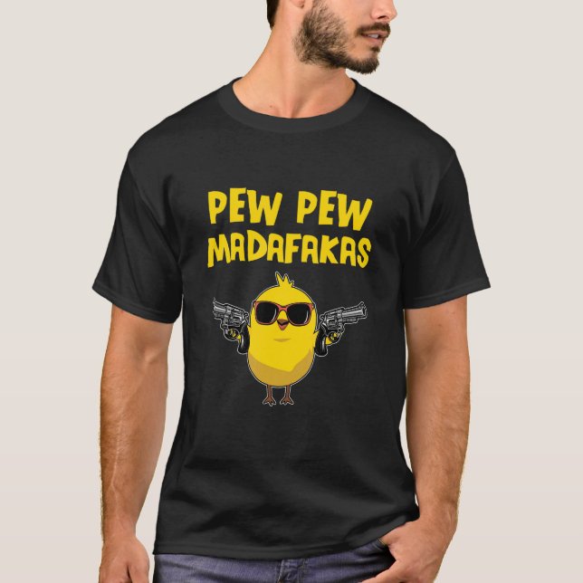 Pew Pew Madafakas Comic Chick T-Shirt (Vorderseite)
