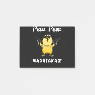 Pew Pew Madafakas, Funny Chick Geschenk Post-it Klebezettel