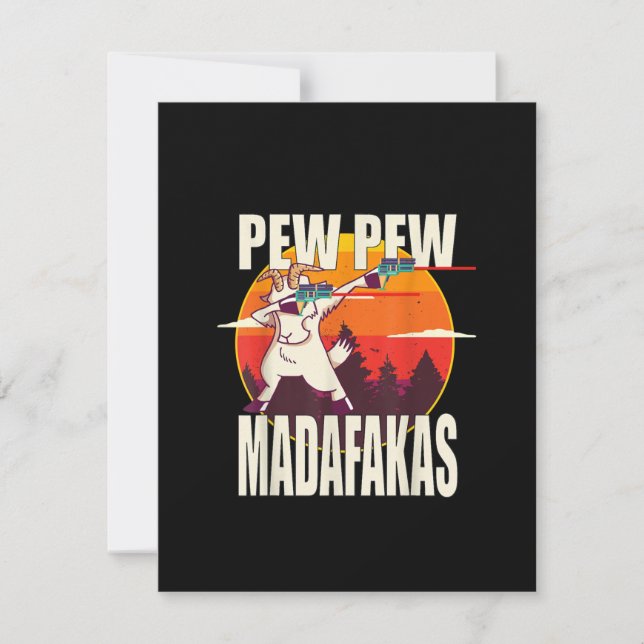 Pew Pew Madafakas Pew Madafakas Goat Einladung (Vorderseite)