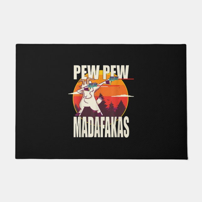 Pew Pew Madafakas Pew Madafakas Goat Fußmatte (Vorderseite)