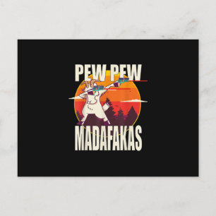 Pew Pew Madafakas Pew Pew Madafakas Ziege Einladungspostkarte