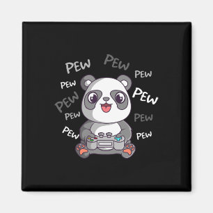 Pew Pew Pew Niedlich Panda Video Gaming Gamer Magnet