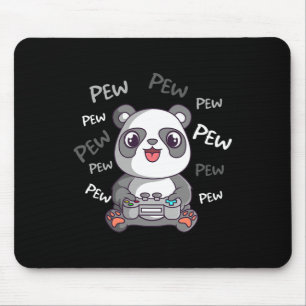 Pew Pew Pew Niedlich Panda Video Gaming Gamer Mousepad