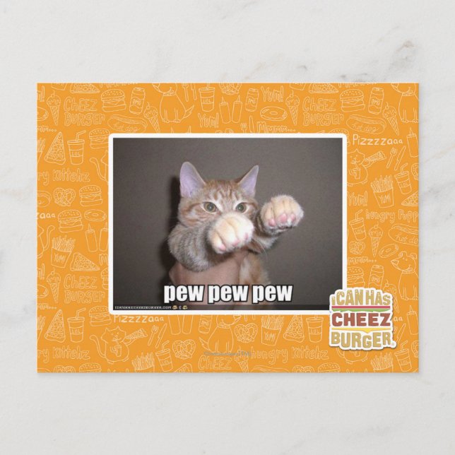 Pew Pew Postkarte (Vorderseite)