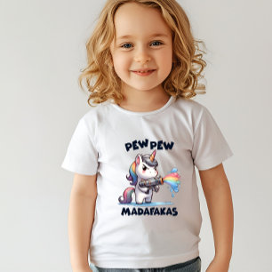 Pew Pew Unicorn Kleinkind Shirt