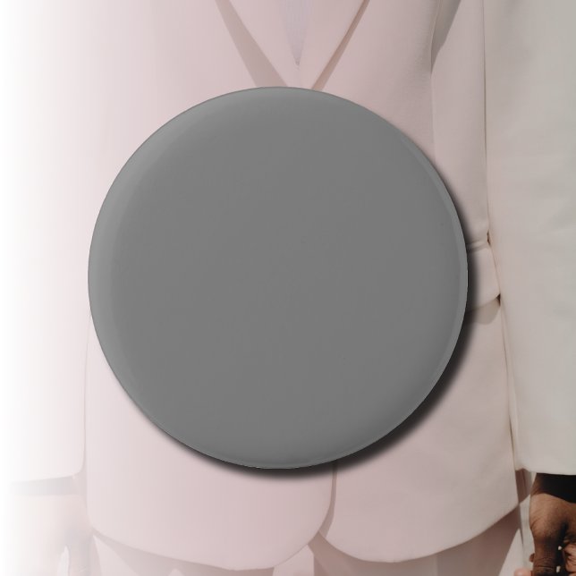 Pewter Gray Solid Color | Klassisches Elegant Button (Von Creator hochgeladen)