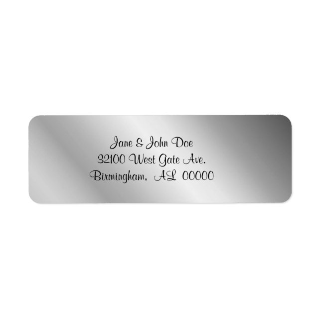 Pewter Look-Adressetiketten (Vorne)