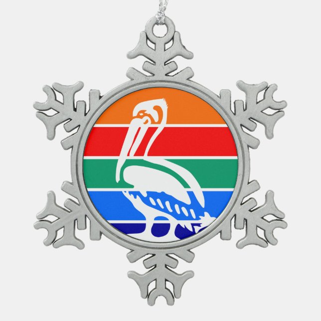 Pewter Snowflake Ornament mit St. Petersburg (Vorderseite)