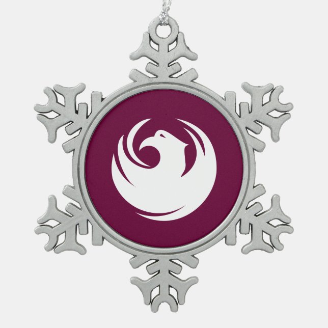 Pewter Snowflake Ornament with Phoenix City Flag (Vorderseite)