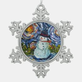 Pewter Snowman Ornament