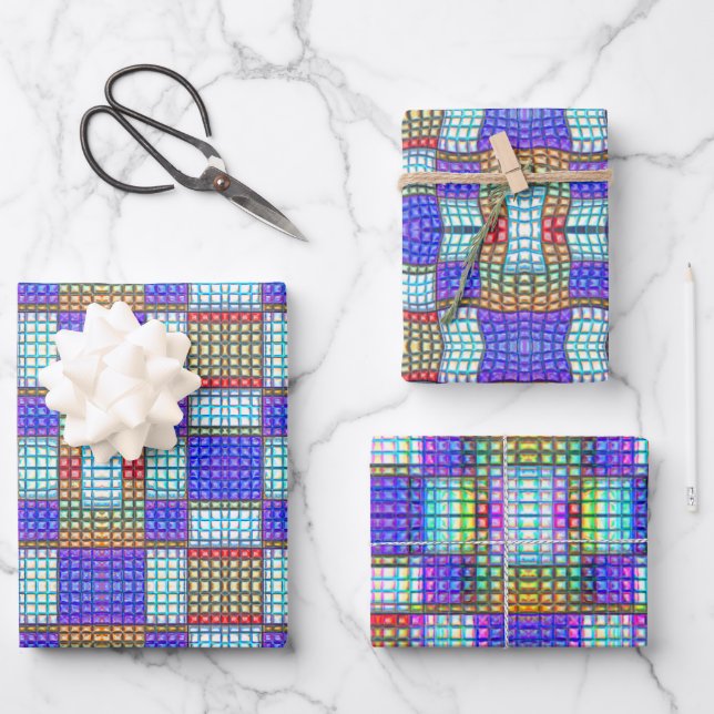Peyote Stitch Mosaic Beading Tile Nahtlose Muster Geschenkpapier Set (Vorderseite)