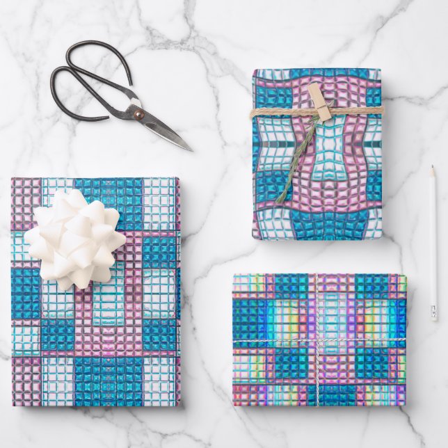 Peyote Stitch Mosaic Beading Tile Nahtlose Muster Geschenkpapier Set (Vorderseite)