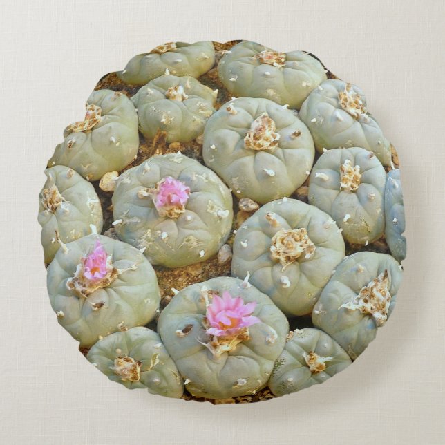Peyote-Wurfs-Kissen Rundes Kissen (Vorderseite)
