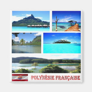 PF - Französisch-Polynesien - Mosaikcollage Magnet