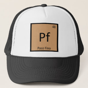 Pf - Paso Fino Lustige Chemie-Element-Symbol-T-Shi Truckerkappe