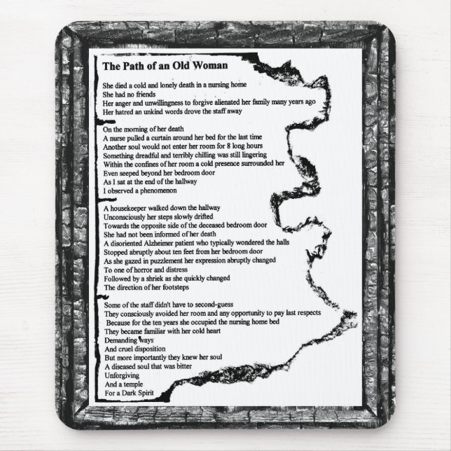 Pfad der alten Frau Mousepad (Vorne)