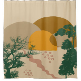 Pfad der Dünen Abstrakt Duschvorhang