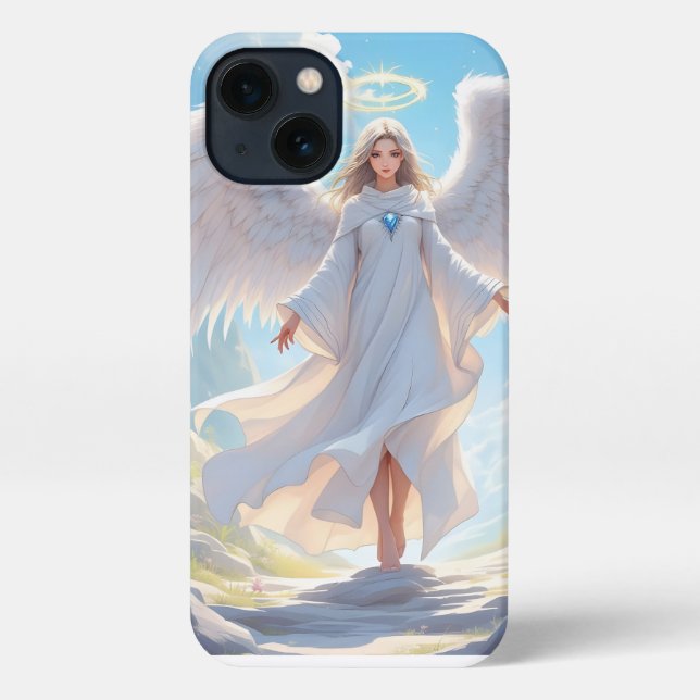 Pfad der Gnade: Engel des Friedlichen Aufstiegs iPhone Hülle (Rückseite)