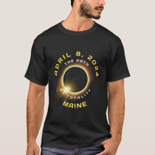 Pfad der Totalität Maine 8. April 2024 Solar Eclip T-Shirt