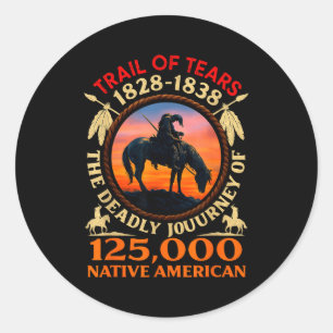 Pfad der Tränen 1828-1838 Geschichte der amerikani Runder Aufkleber