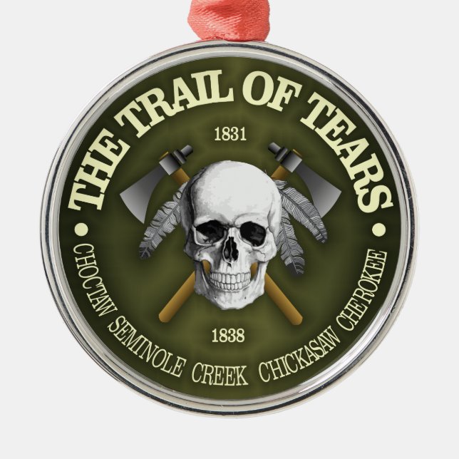 Pfad der Tränen 2 Ornament Aus Metall (Vorne)