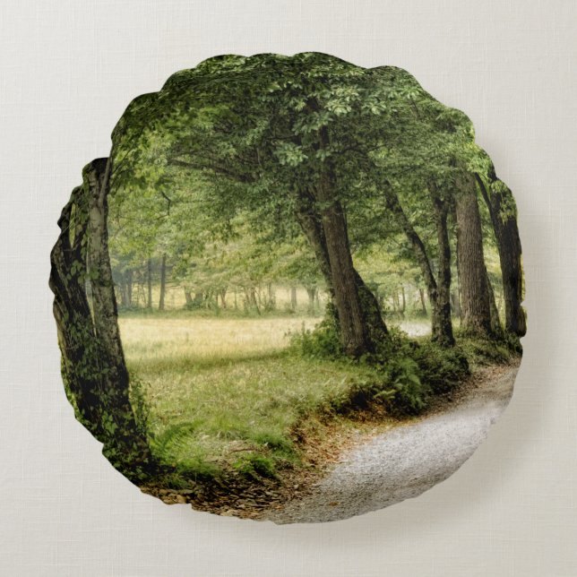 Pfad im Land Rundes Kissen (Vorderseite)